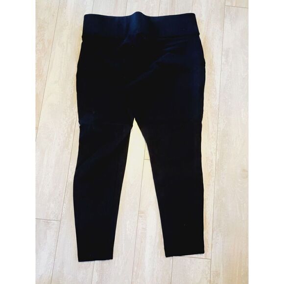 Torrid 1R Black Knit Yoga Pants Leggings Stretch No Pockets Pull‎ On Skinny Leg - Picture 3 of 5